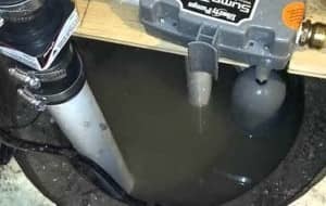 how does a water powered sump pump work