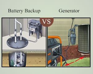 Battery Backup Vs. Generator Sump Pump